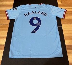 Erling Haaland Signed Autographed Manchester City 22/23 Home Jersey Beckett for sale on Ebay