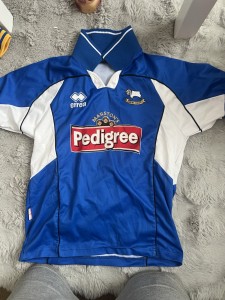 Derby County Official Errea 03/05 Away Shirt. Size Kids 38 Adults Size XX-small for sale on Ebay