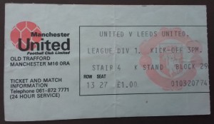 Manchester United v Leeds United Division One 1975/6 for sale on Ebay