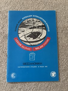 1973 European Cup Winners Cup Final Programme - AC Milan v Leeds United for sale on Ebay