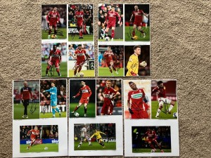 17 hand signed photographs of Middlesbrough footballers for sale on Ebay