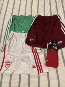 Replica Arsenal FC  5x pairs of Shorts & pair new Socks Bundle Size 14-15 / 28 for sale on Ebay