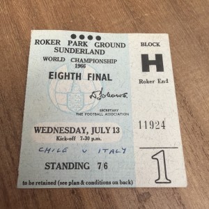 World Cup 1966  eighth final Roker Park Sunderland  Mint Condition for sale on Ebay