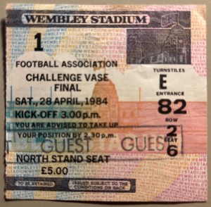 1984 Ticket Stamford v Stansted FA Challenge Vase Final Wembley for sale on Ebay