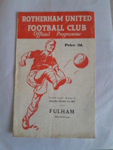 ROTHERHAM UTD  V  FULHAM  1955-56 FL2 for sale on Ebay
