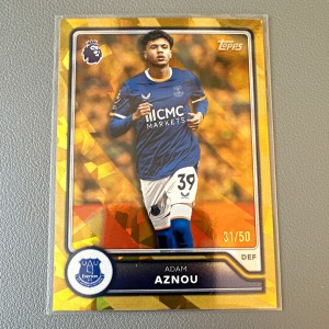Topps Premier League Flagship Edition 26/27 Adam Aznou Everton Numbered 31/50 for sale on Ebay