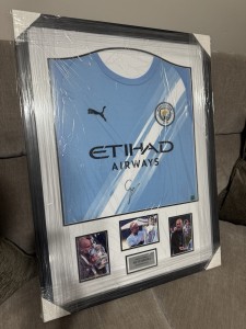 Pep Guardiola Signed Manchester City Puma Etihad Airways Shirt Framed COA for sale on Ebay