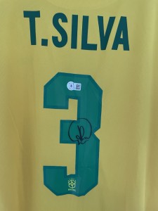 Thiago Silva Signed Brazil Shirt With Beckett COA for sale on Ebay