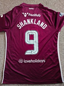 Limited Edition Poppy Heart of Midlothian Shankland Signed / Worn Shirt w/ LOA for sale on Ebay