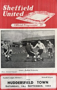 Sheffield United v Huddersfield Town Div 1 1953/54 for sale on Ebay