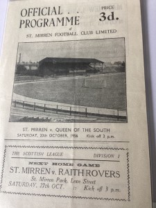 St.Mirren v Queen of the South 20.10.1956 for sale on Ebay