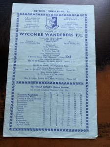 1957-8 Wycombe Wanderers v Wimbledon for sale on Ebay