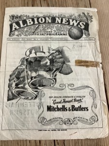 15 September 1945 West Bromwich Albion WBA v Birmingham War League for sale on Ebay