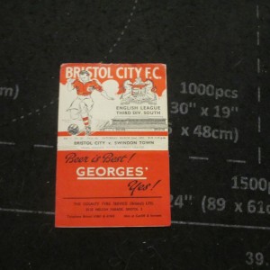 Bristol City v Swindon Div 3 South 1951/2 for sale on Ebay