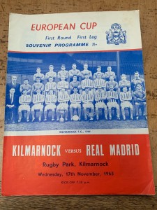 Kilmarnock v Real Madrid 1965/66 European Cup for sale on Ebay