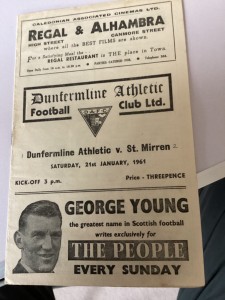 Dunfermline v St.Mirren 21.1.1961 for sale on Ebay
