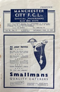 Manchester City v Blackpool Div 1 1948/49 for sale on Ebay