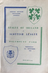 League of Ireland v Scottish League at Dalymount Park 1955/56 for sale on Ebay