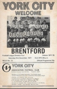 York City v Brentford. Division 4. 1977-1978 for sale on Ebay