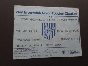 West Bromwich Albion v Manchester United  Division One 1981/2 for sale on Ebay