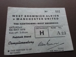 West Bromwich Albion v Manchester United Division One 1978/9 for sale on Ebay