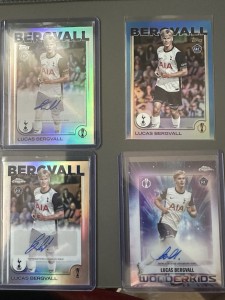 2024-25 Topps Poker Lucas Bergvall RC Auto - Tottenham Hotspur 🔥 for sale on Ebay