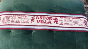 Aston Villa Supercup 82/83 Winners Scarf Brand New Vintage Rare for sale on Ebay