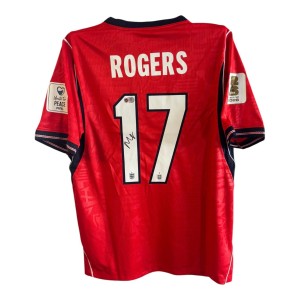 Morgan Rogers Signed Shirt ACG Authentication England Jersey Auto Chelsea Villa for sale on Ebay