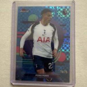 Topps Finest Premier League 2026 Tottenham Pedro Porro - Numbered 74/75 for sale on Ebay