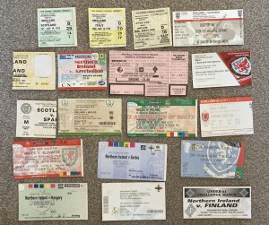 Collection of 30 International match tickets - England, Wales, Scotland, NI etc. for sale on Ebay