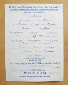 READING - 1945 RAF Inter-Command Cup Final LIVERPOOL CELTIC WOLVES STOKE LEEDS for sale on Ebay