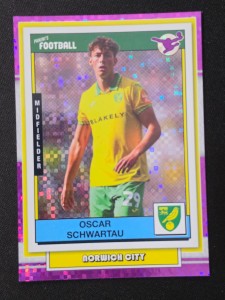 2025/26 Panini Football EFL - Purple /49 Oscar Schwartau Norwich City  for sale on Ebay