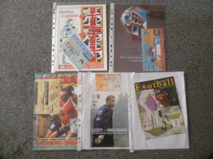 x5 - England FOREIGN Aways 1990s & 2000s Football Programmes + x5 Match Tickets for sale on Ebay