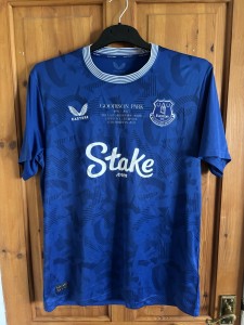 Everton 2024/2025 Last Merseyside Derby Football Shirt. Large. BNWT for sale on Ebay
