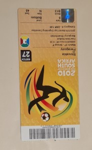 TICKET: WORLD CUP 2010 Slovakia v Paraguay (@ Bloemfontein) MATCH 27 for sale on Ebay
