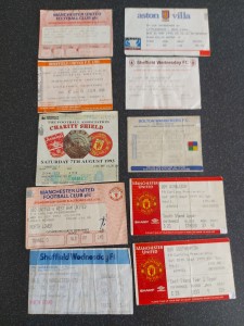 10 MANCHESTER UNITED TICKETS  1990'S HOME & AWAY ALL LISTED for sale on Ebay