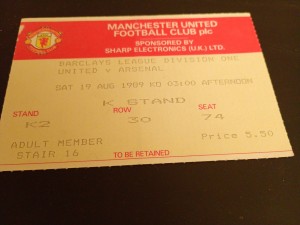 Manchester United V Arsenal 1989 Ticket X 6 Job LOT Bundle for sale on Ebay