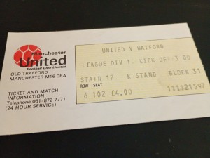 Manchester United V Watford 1984/85 Ticket  JOB LOT Bundle X 4 for sale on Ebay