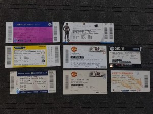 8 x Manchester United 2012-2013 Tickets for sale on Ebay