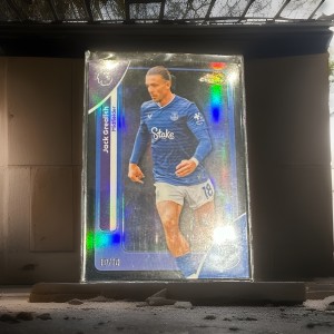 Jack Grealish book end Numbered /10 Everton Chrome Topps Rare Mint Condition for sale on Ebay