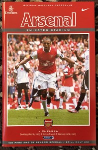 2006/07 Arsenal v Chelsea, 6 May 2007 for sale on Ebay