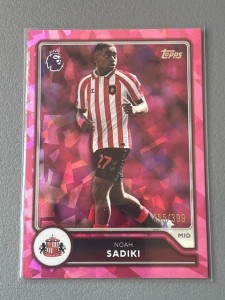2026/27 TOPPS PREMIER LEAGUE FLAGSHIP NOAH SADIKI SUNDERLAND 155/399 PINK for sale on Ebay