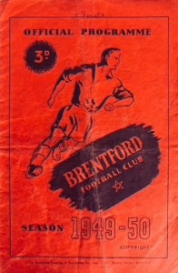 Brentford v Tottenham Hotspur Div 2 1949/50 for sale on Ebay