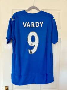 Jamie Vardy Signed Leicester City 2015/16 Premier League Winners Shirt COA Proof for sale on Ebay