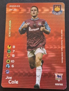 JOE COLE - WEST HAM UNITED - 2002-03  FOOTBALL CHAMPIONS FOIL CARD for sale on Ebay