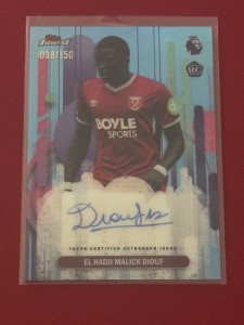 El Hadji Malick Diouf RC Auto /150 Topps Finest 2025/26 Aqua Refractor West Ham for sale on Ebay