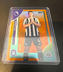 Topps Premier League 2025/26 Sven Botman Newcastle United #220 Parallel 03/25 for sale on Ebay