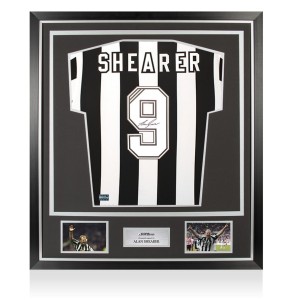 Alan Shearer Back Signed Newcastle 1993-95 Home Shirt In Classic Frame for sale on Ebay