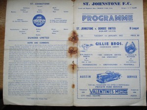 ST JOHNSTONE V DUNDEE UNITED 