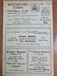 Woodford Town v Halstead Town Essex Senior Cup Replay 50-51 for sale on Ebay